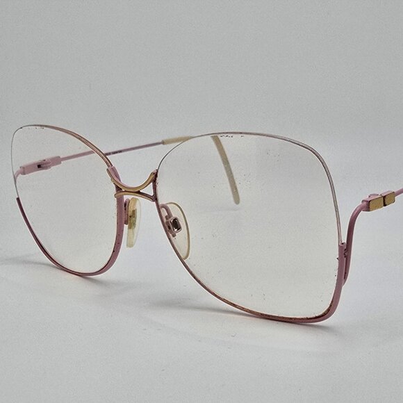 Safilo UFO2113 229 Barbie Pink Semi-Rimless Eyeglasses Frame w/ Case Italy 57mm - Picture 3 of 16